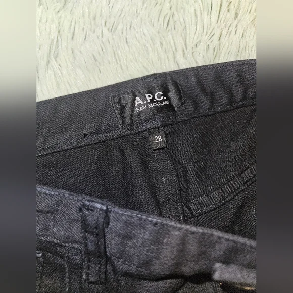 A.P.C Jean Moulant Noir Black Skinny Jeans  Size 28 NWT - Picture 12 of 13